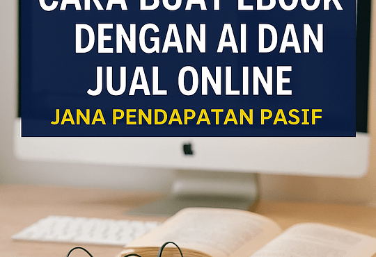 buat eBook, jual eBook online, AI tulis eBook, pendapatan pasif, Amazon KDP, Gumroad.